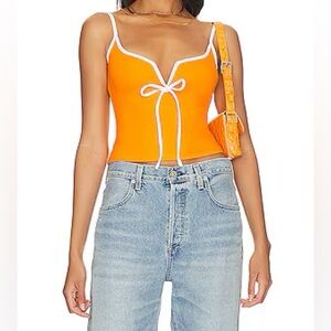 Lovers + Friends Orange Crop Top